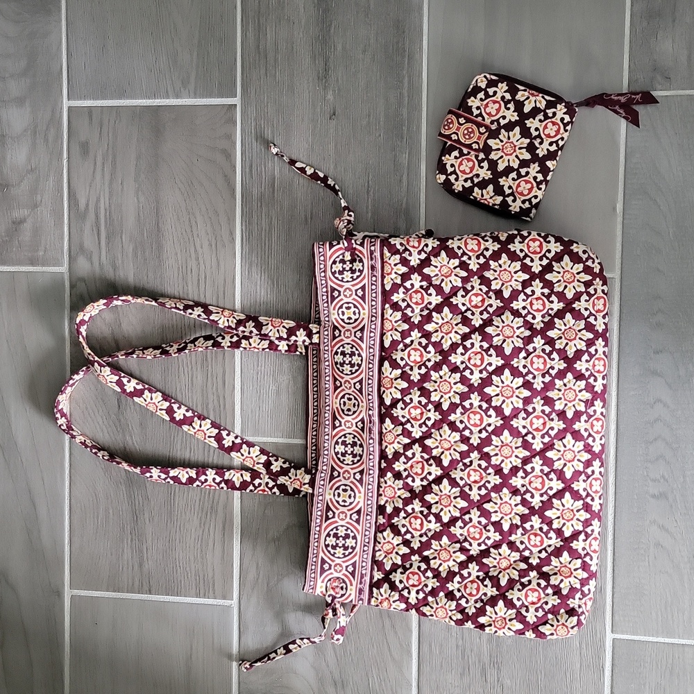 Vera Bradley shoulder purse and wallet combo